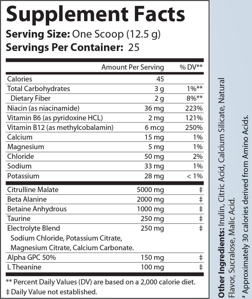 Non-stim Pump Pre-Workout (Pineapple)