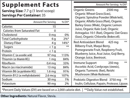 Total Greens and Red's Superfood Immunity Mix